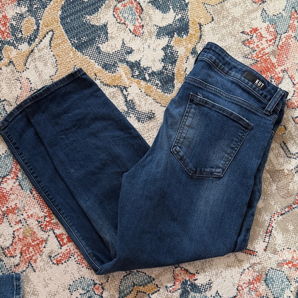 Kut from the Kloth Blue High-Rise Straight Jeans